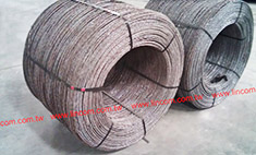 Round wire roll to square wire machine.